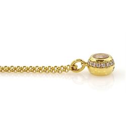 Chopard Miss Happy 18ct gold diamond pendant, Ref. 799012-000, on Chopard 18ct gold necklace, hallmarked