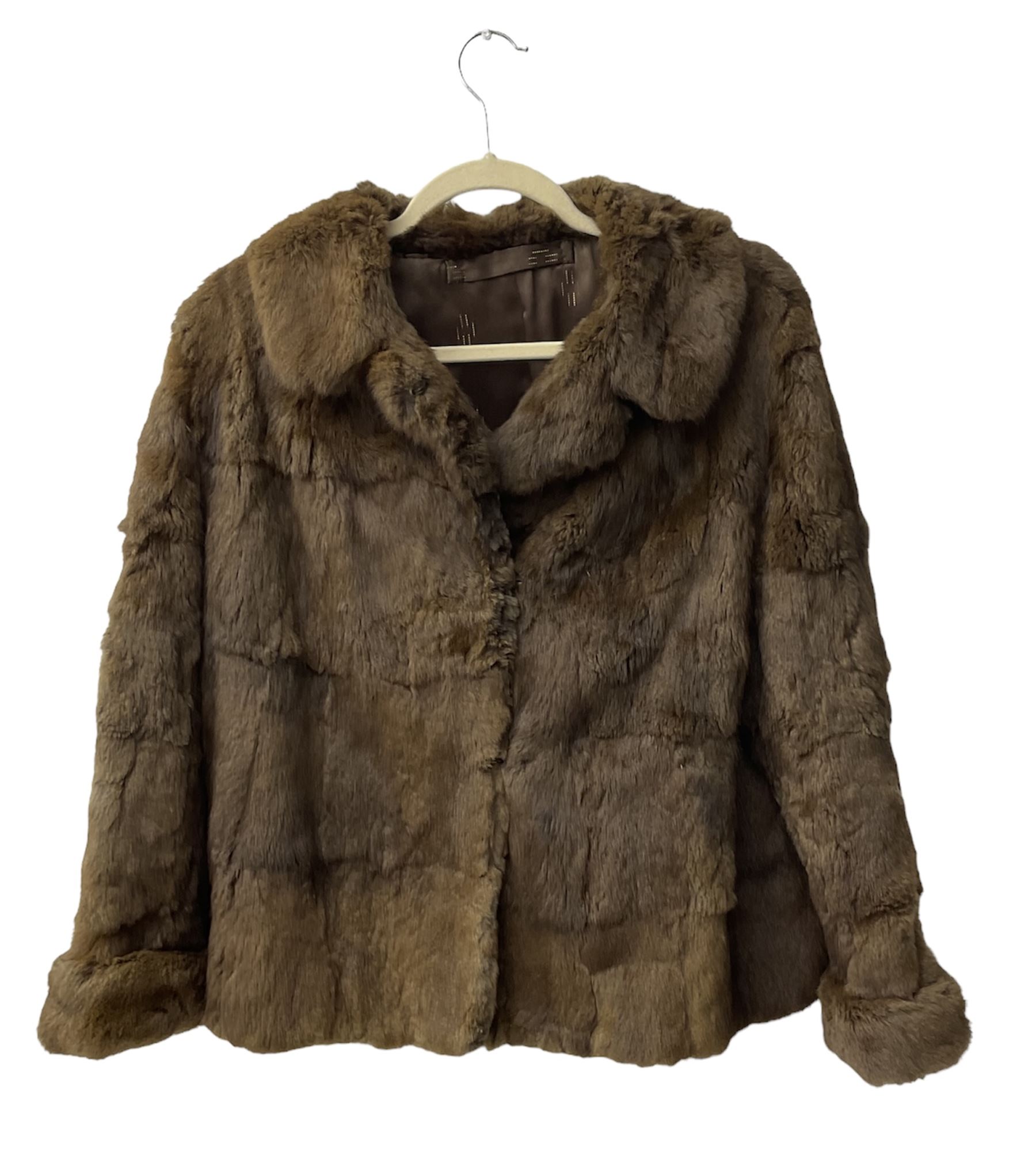 Ladies short rabbit fur jacket with silk lining Collectors Clearance