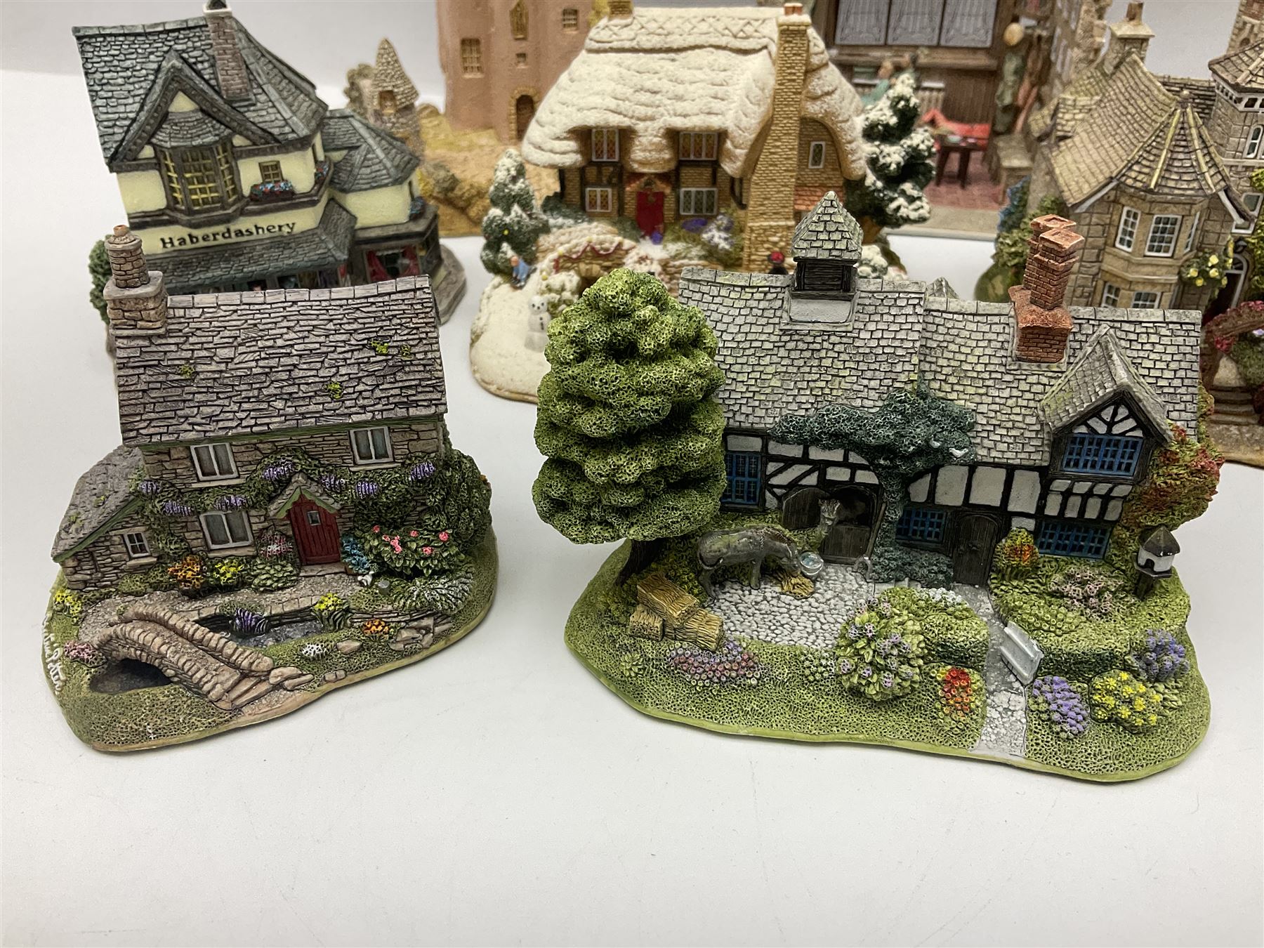Ten Lilliput Lanes, to include Sleigh Bells, Short Back and Sides, Crook Hall Gardens, Loch Ness Lodge, Le Petit, etc, nine with original boxes  (10)
