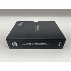 The Royal Mint United Kingdom 2013 proof coin set collector edition, cased with certificate