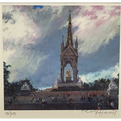 Rolf Harris (Australian 1930-): The Albert Memorial - Kensington Gardens, limited edition print signed and numbered 186/495, 24cm x 25cm