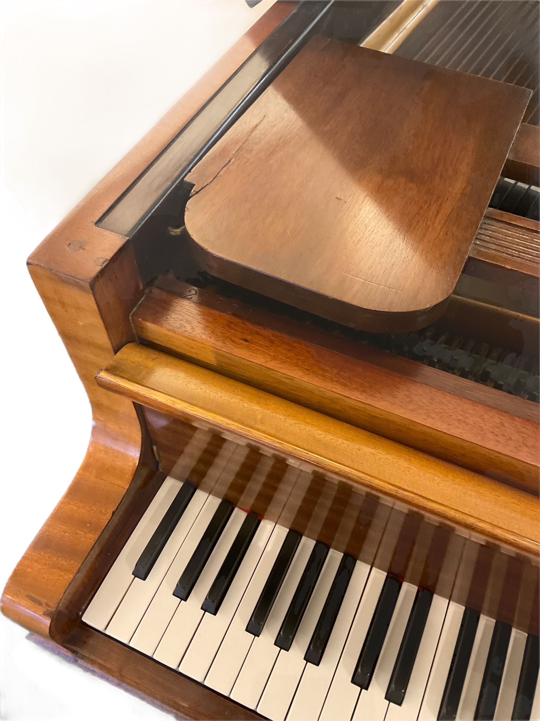 Pohlmann sapele mahogany cased baby grand piano, with duet stool