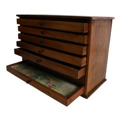 Table top straight front draws, with seven draws, H30cm