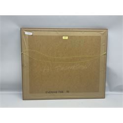 Adrian Thompson (British 1960-): 'Evening Tide' Steam Trawlers in the Humber, watercolour signed, titled and dated '93 verso with artist's address label 34cm x 46cm  