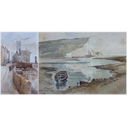 English School (Early 20th century): 'Westminster' and 'Cuckmere Haven - Sussex', pair watercolours titled unsigned 16cm x 10cm (2)