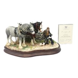 Border Fine Arts 'Homeward Bound', model B1029 by Anne Wall, limited edition 379/650, on wood base, with certificate, H17cm