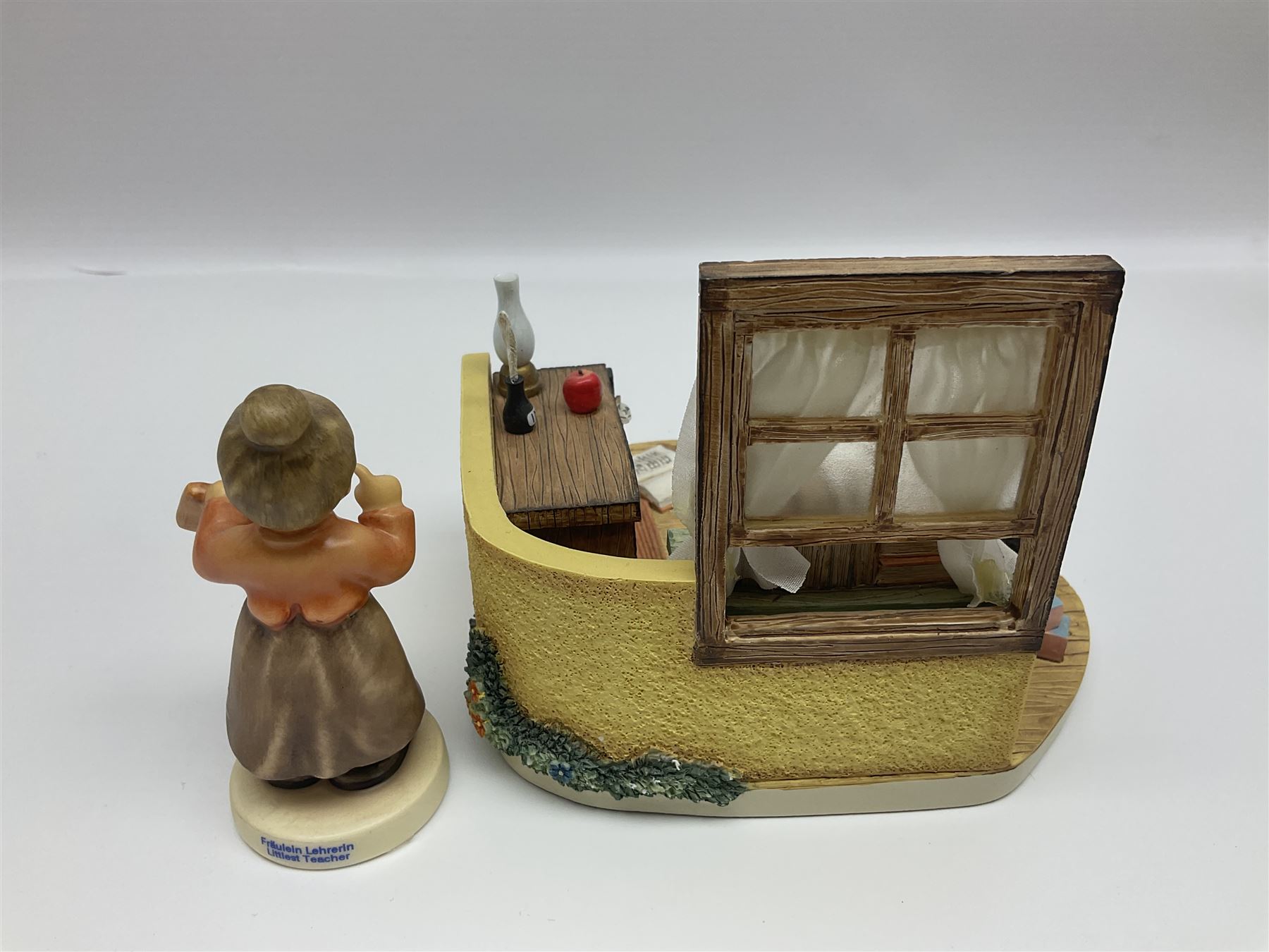 Nine Hummelscapes by Goebel, to include Bavarian Bire Garten, Cuck Crossing, Fisherman's Feast, Strudel Haus etc, each with associated Hummel figures, tallest H14cm 