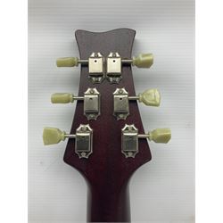 British hand-made mahogany electric guitar by 'JJ' luthier Dan Macpherson c2012 L95cm; in FX lightweight carrying case