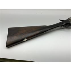 Charles Boswell 12-bore side-by-side double barrel box-lock non-ejector sporting gun, with 71.5cm sleeved barrels, thumb safety, walnut stock with chequered grip and fore-end, serial no.12720, L112.5cm overall SHOTGUN CERTIFICATE REQUIRED