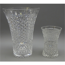  Waterford crystal vase of flared form, H25cm and another Waterford crystal vase (2)  