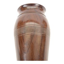 Tureen Lignum vitae vase, together with Carlton Ware ginger jar and cover