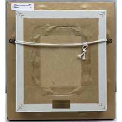 Carl Whitfield (British 1958-): 'Fox in Meadow', oil on board signed 14cm x 11.5cm
Provenance: with Lairgate Galleries, Beverley, original receipt verso