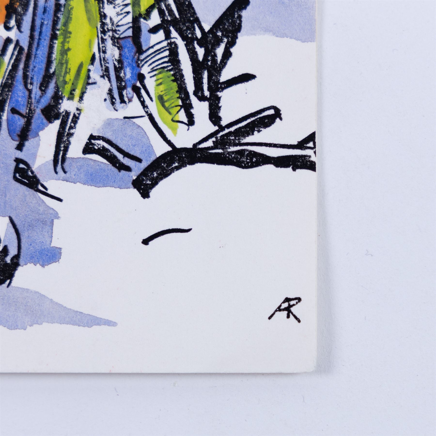 Angus Bernard Rands (British 1922-1985): Winter Scenes, set of four watercolours signed with initials, one dated 1972, max 15cm x 21cm; together with a collection of memorabilia, including a letter and various Christmas cards (unframed)