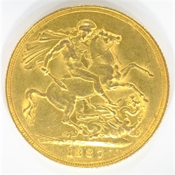  1887 gold full sovereign  