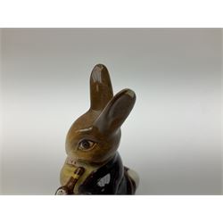 Fifteen Beswick Beatrix Potter figures, comprising Tommy Brock, The Old Woman who live in a Shoe, Samuel Whiskers, Foxy Whiskered Gentleman, Old Mr Brown, Mr Benjamin Bunny and Peter Rabbit, Tailor of Gloucester, Goody Tiptoes, Mr Benjamin Bunny, Diggory Diggory Delvet, Jemima Puddleduck, Aunt Pettitoes, Hunca Munca, Rebeccah Puddle-Duck, and Lady Mouse. 