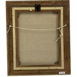 L Richards aka David Sherrin (British 1868-1940): Country Paths at Dawn, tryptic oils on canvas max 50cm x 75cm (3)