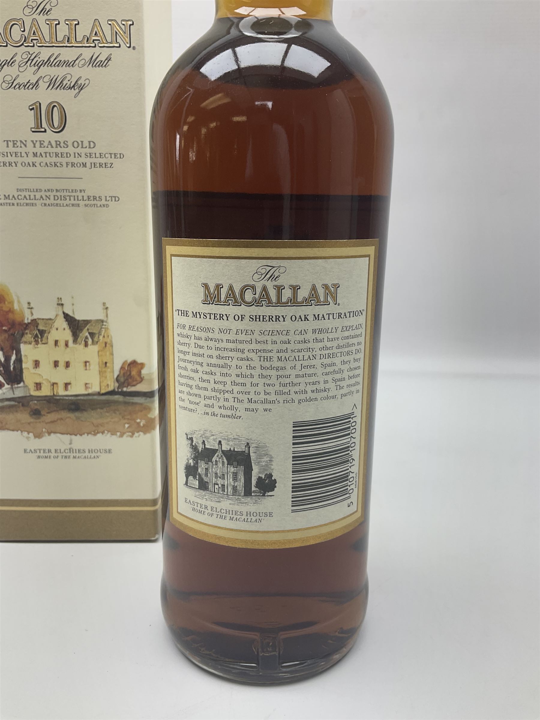 Macallan, 10 year old, single malt Scotch whisky, 700ml, 40% vol, boxed
