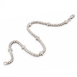 18ct white gold diamond bracelet, set with ninety-one round brilliant cut diamonds, hallmarked