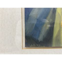 Liam Spencer (British 1964 -): 'Oranges and Lemons', oil on board, signed titled and dated 1992 on label verso 31cm x 41cm 