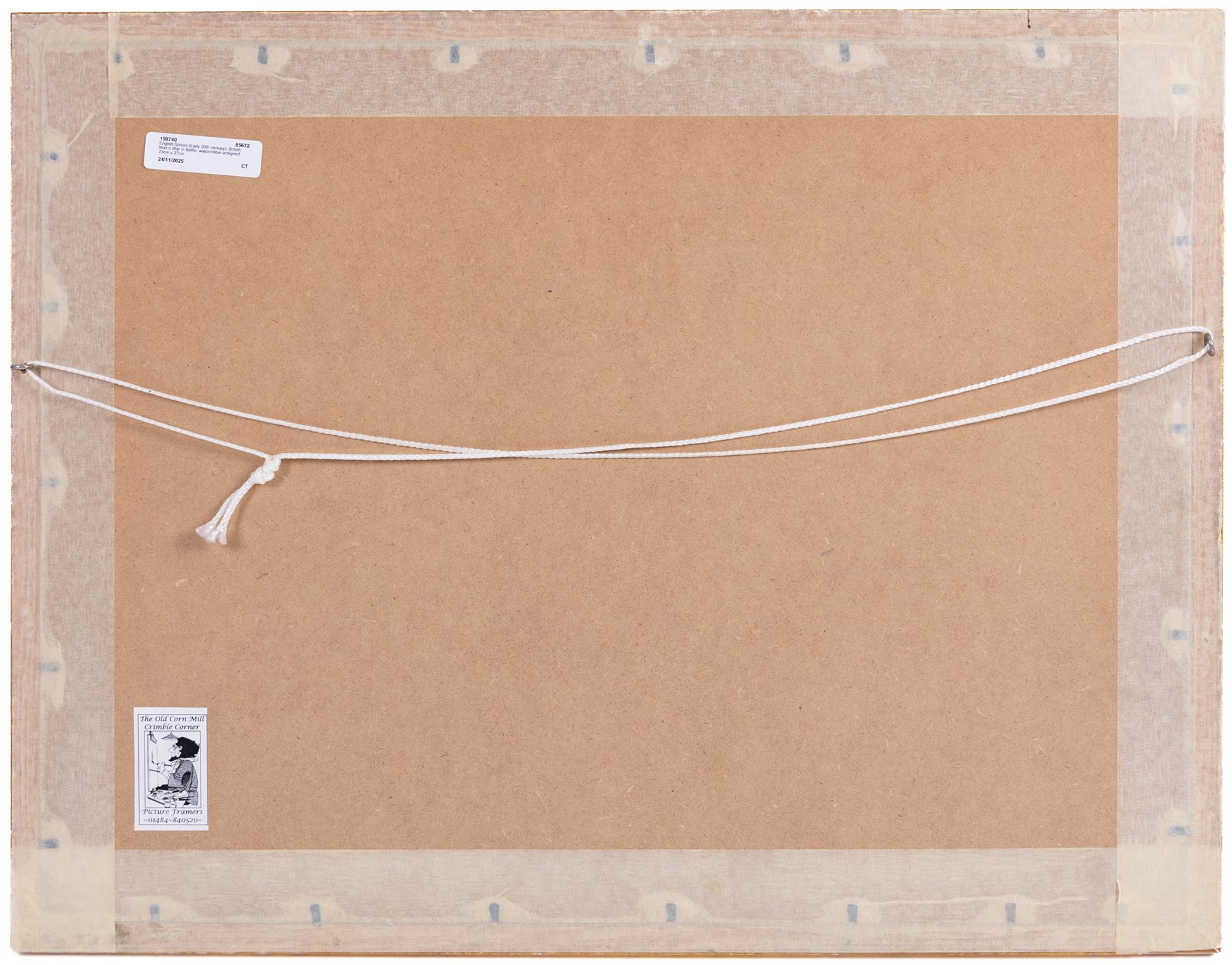 English School (Early 20th century): British Man o War in Battle, watercolour unsigned 23cm x 37cm 