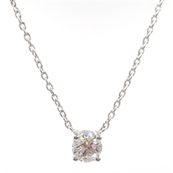  18ct white gold diamond pendant, 0.44ct with EGL certificate   
