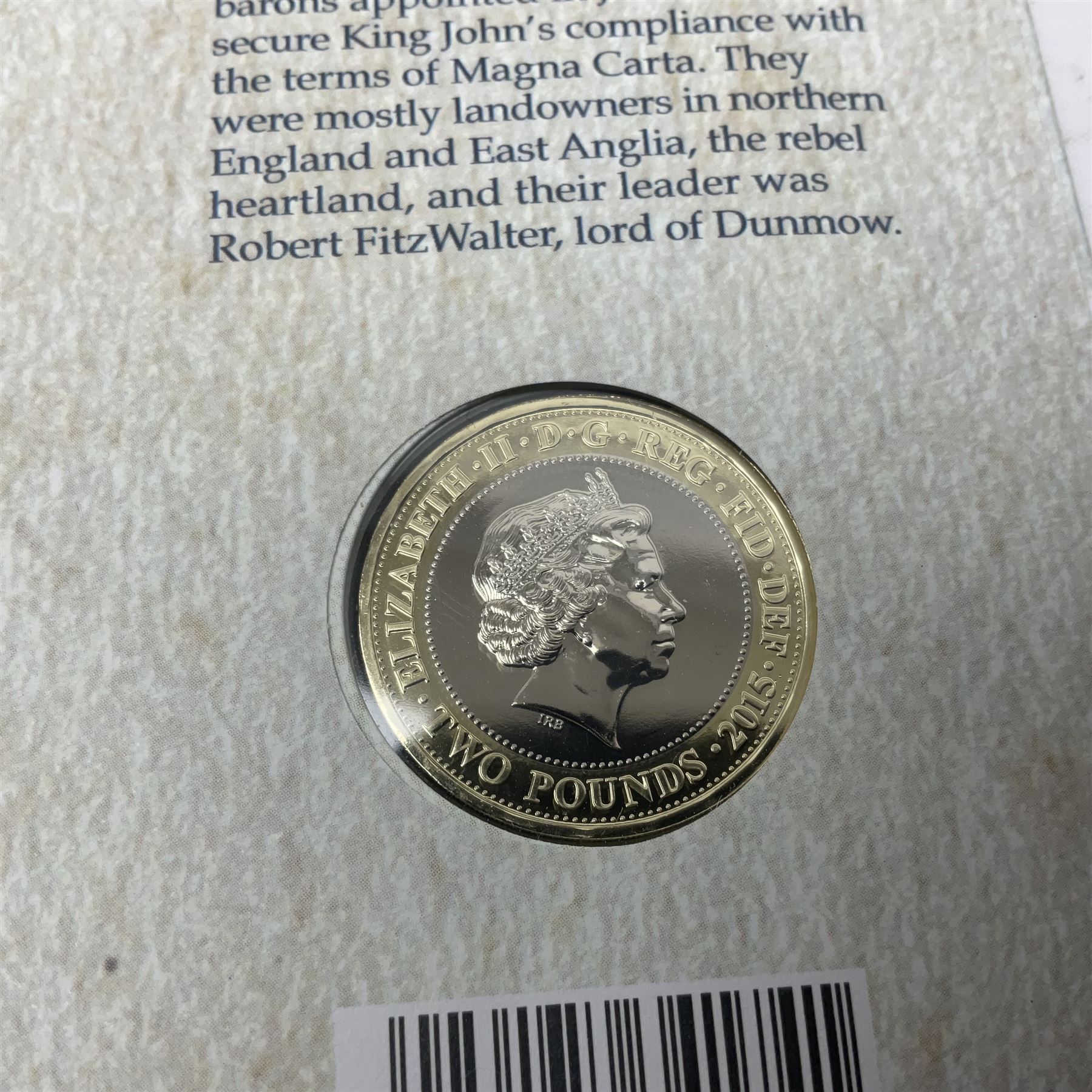 Mostly commemorative coinage, including various Queen Elizabeth II United Kingdom brilliant uncirculated fifty pence, two pound and five pound coins in card folders, The Royal Mint United Kingdom 2012 proof coin set, Alderney 2021 'Royal National Lifeboat Institution' five pound coin cover in Harrington and Byrne folder etc