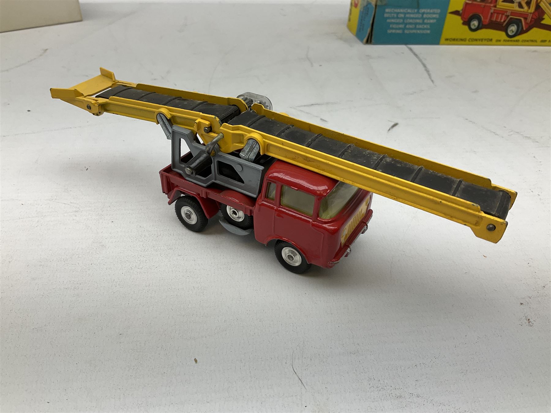 Corgi - Working Conveyor on Forward Control Jeep F.C.150 with inner stand; and E.R.F. Model 64G Earth Dumper No.458; both boxed (2)