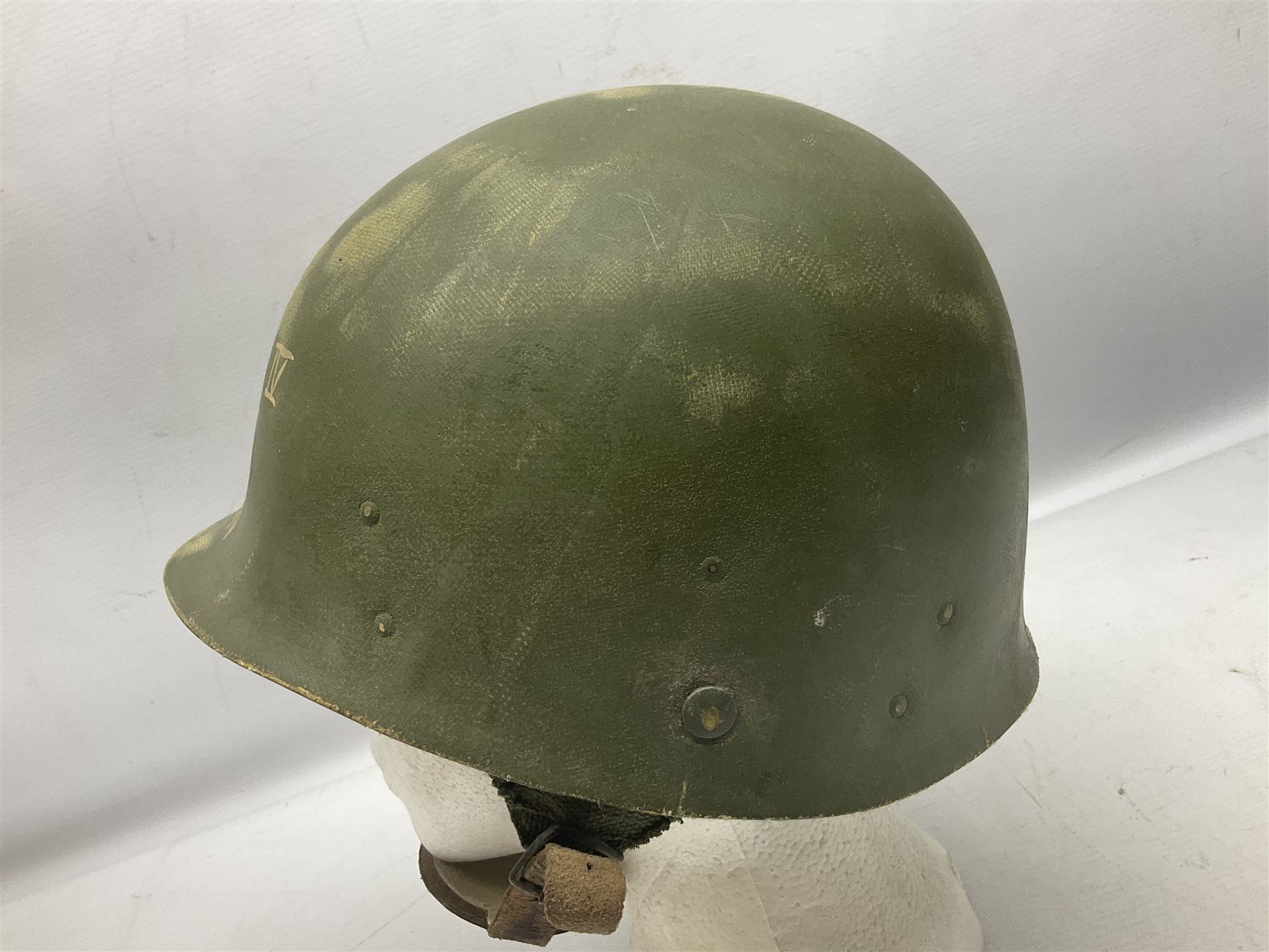 American 'Mike Force' Special Forces MI helmet liner; bears label 'AM STAY 5 58183 N10/TS'