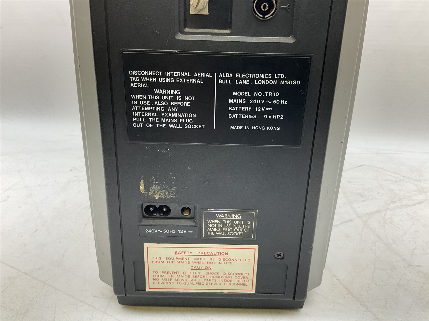 Alba TR10 Portable black and white TV with 3 band radio and Matsu travel clock radio