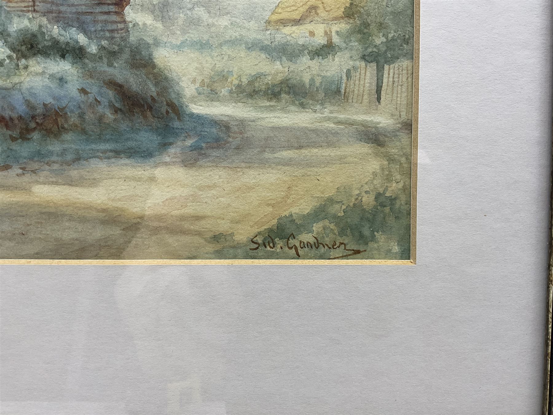 Sidney Valentine Gardner (Staithes Group 1869-1957): 'Magpie Cottage Welford on Avon', watercolour signed, titled verso 24cm x 34cm