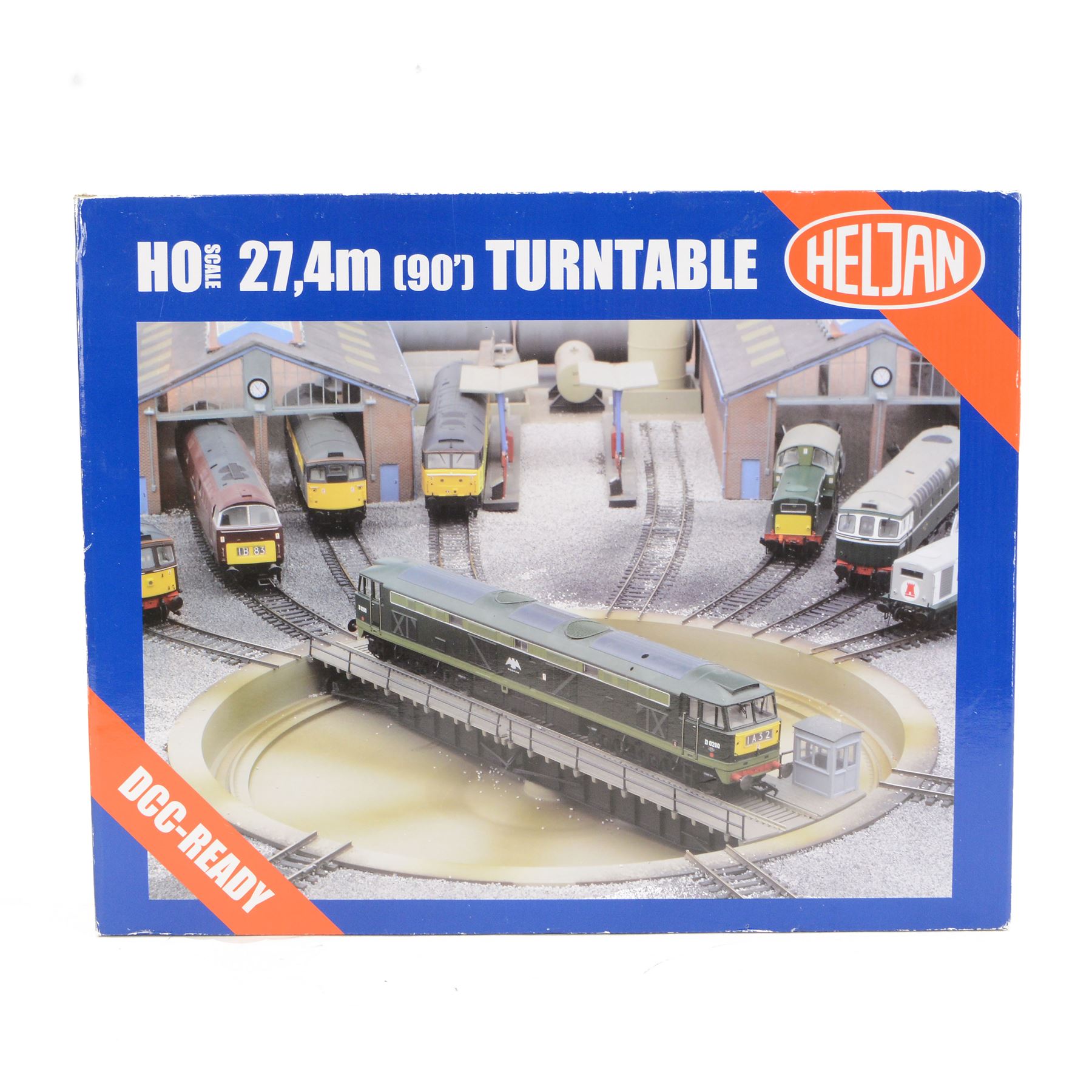 Heljan HO scale DCC Ready 27.4m (90') Turntable model no. 89121, boxed