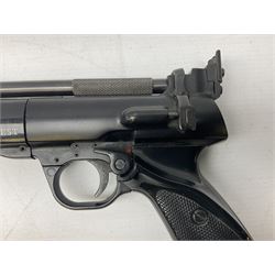 Webley Tempest .22 air pistol with top lever action L26cm; in original box with tin of pellets