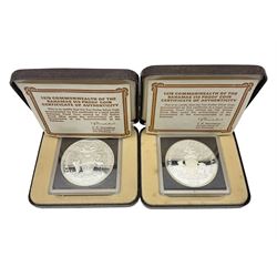 Two Commonwealth of the Bahamas 1978 ten dollar silver coins, both cased with certificates