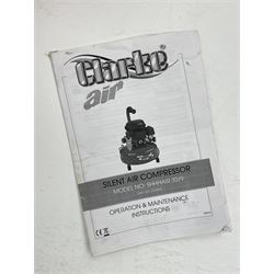 Clarke air compressor model number. SHHHAIR 30/9, with hose and other attachments (untested)