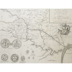 Francis Drake (British 1696-1771): York and its Boundaries with Seals, 18th century engrav...