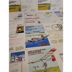 Sixteen Aviation interest signed first day or first flight stamp covers