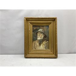William H Parkinson (British 1864-1916): 'An Old Seaman', watercolour signed and dated 1893, original title label with artist's address verso 30cm x 21cm
Notes: Parkinson is listed as living in Bradford and exhibiting in both Bradford and Leeds