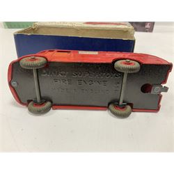 Eleven die-cast models from various makers to include Dinky 955 Fire Engine, missing ladder, boxed; Matchbox YY66 Her Majesty’s Gold State Coach; Corgi - CC18102 Scania R Series Toplone Fridge no.3474/3710; and further vehicles and aeroplanes to include Aviation Archive and Editions Atlas (11) 