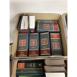 Large collection of law books, to include Halsbury’s Statutes, Atkin’s Court Forms, Current Law Year Books etc, in seventeen boxes