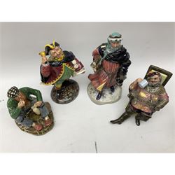 Four Royal Doulton figures, comprising 'Good King Wenceslas' HN2118, 'The Wayfarer' HN2362, 'The Foaming Quart' HN2162 and Town Crier' HN2119