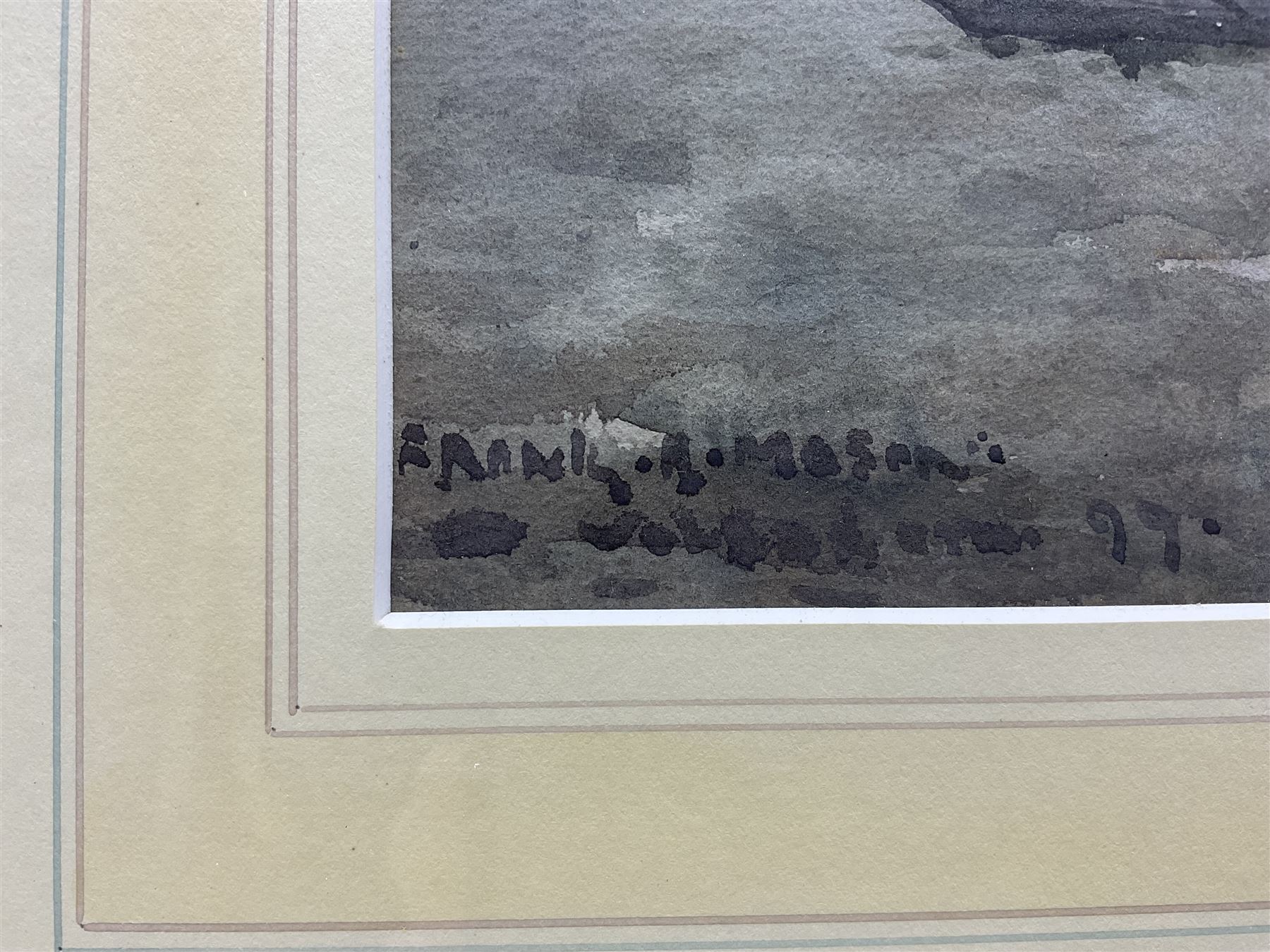 Frank Henry Mason (Staithes Group 1875-1965): 'Volendam', watercolour signed titled and inscribed 'To my friend W. Waite Sanderson 1899', 23cm x 34cm 
Provenance: with T B & R Jordan Fine Art Specialists, Stockton on Tees, label verso