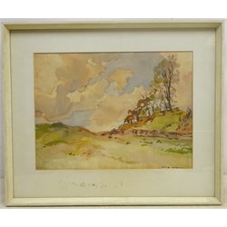Fred Lawson (British 1888-1968): Woodland Clearing, watercolour signed 27cm x 36cm