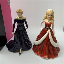A limited edition Royal Doulton figurine, Diana, Princess of Wales, HN5066, 7576/10,000, with box and certificate, together with a further limited edition Royal Doulton figurine, Holiday Barbie, HN5531, 759/3500, with box and certificate. 