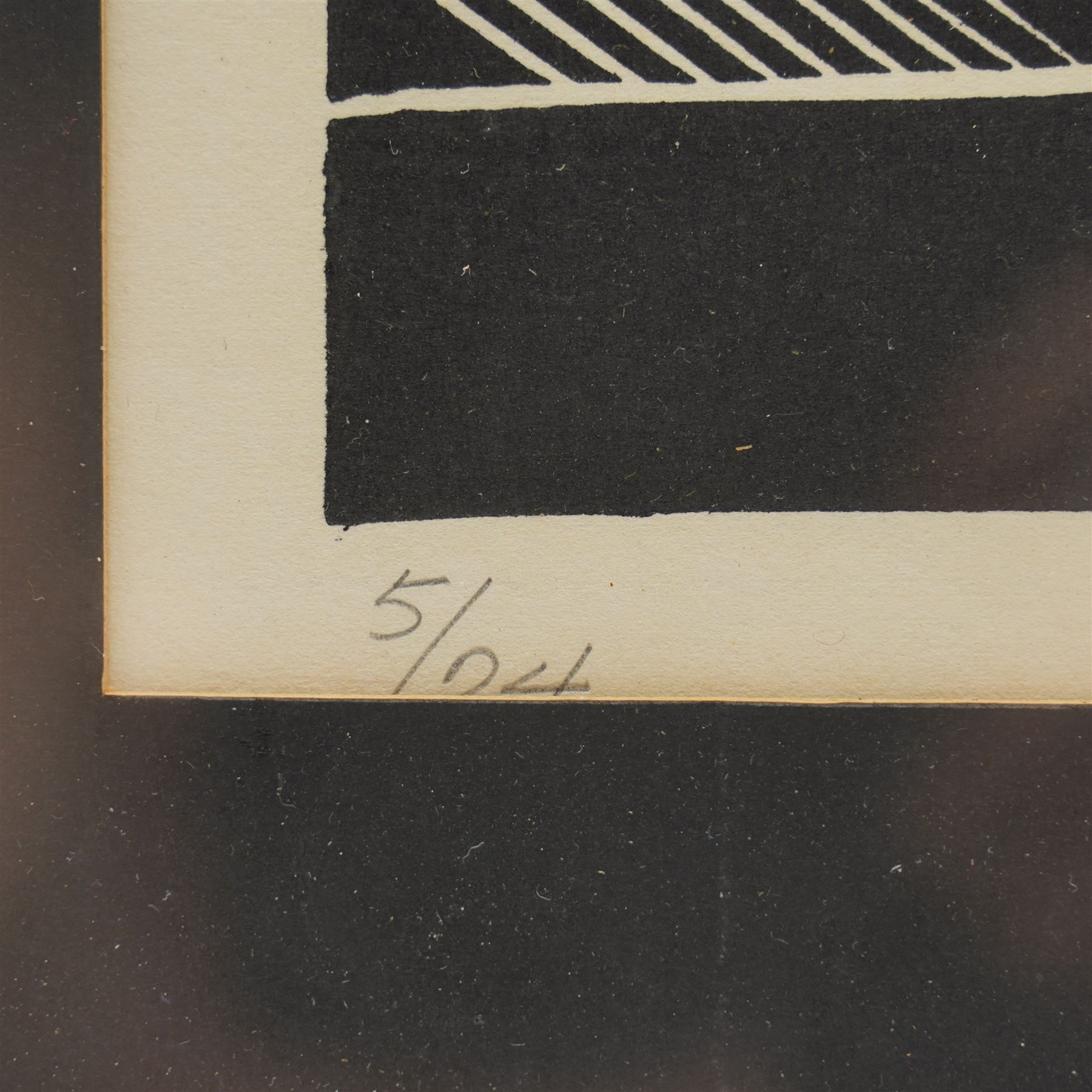 Chris Neaves (British 20th century): Park and Monochrome Abstract, two limited edition lithographs signed and numbered 10/36 and 5/24 in pencil max 58cm x 39cm (2)