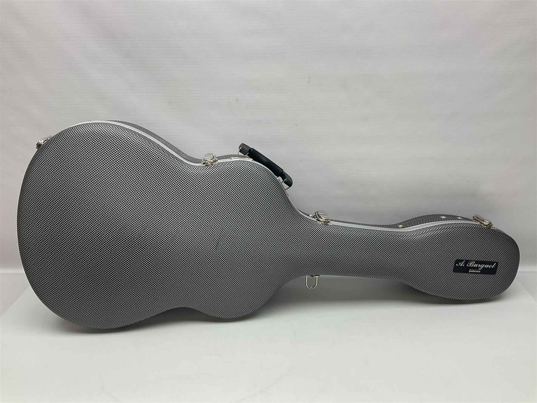 2019 A. Burguet Valencia hand made Flamenco guitar model IF-001 with spruce top and cypress wood back and sides; bears maker's label, L98cm; in original Burguet fitted hard carrying case