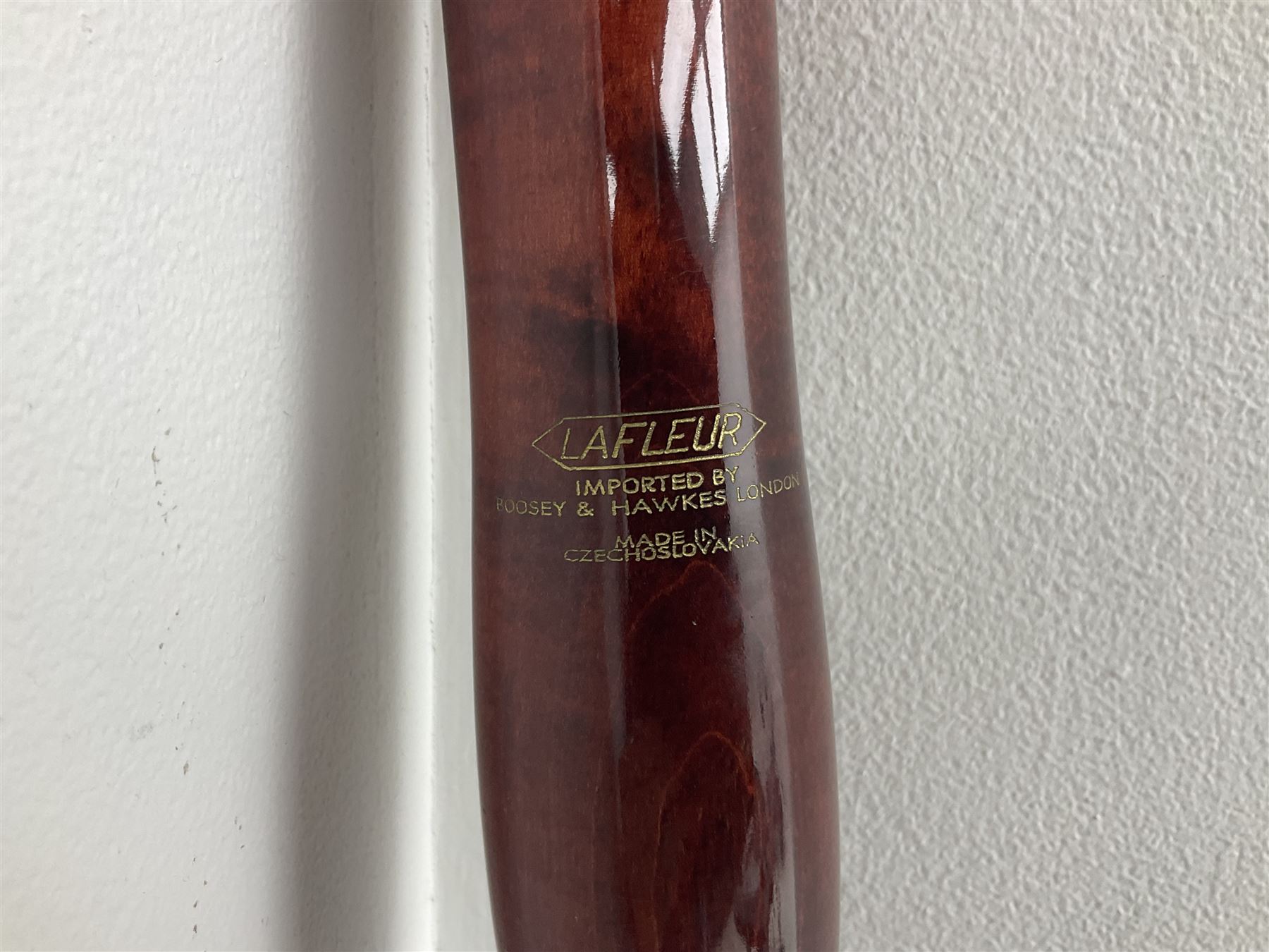 Lafleur bassoon imported by Boosey & Hawkes from Czechoslovakia, serial no.8 2600; in fitted hard carrying case with crooks and accessories
