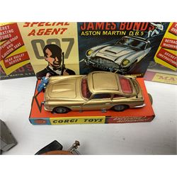 Various makers - eleven die-cast model vehicles to include Corgi model no.261 Special Agent 007 James Bond's Aston Martin D.B.5. from the James Bond film 