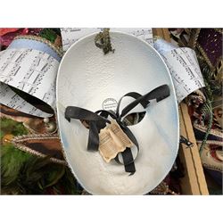 Large collection of decorative Venetian masks, to include two bearing tags for La Maschera Del Galeone, in two boxes 