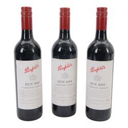 Penfolds 2012 Bin 389 Cabernet Shiraz, 750ml unknown proof, three bottles  