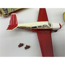 Dinky - Mercedes Benz Racing Car RN 36, No.237; Motorway Police Car No.269; Austin Mini-Moke No.342; Beechcraft S 35 Bonanza Aircraft with two pieces of luggage No.710; all boxed: and Rolls Royce Phantom V Limousine No.152; box base only with no cover (5)